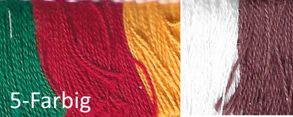 5 farbige Mélange