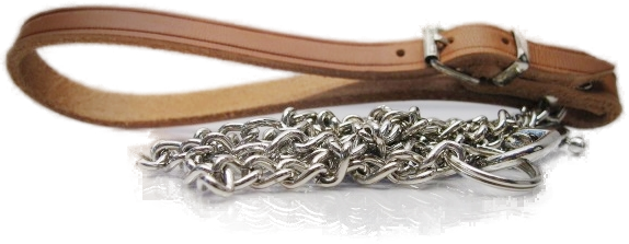 Kettenleine mit Lederhandgriff (22951)