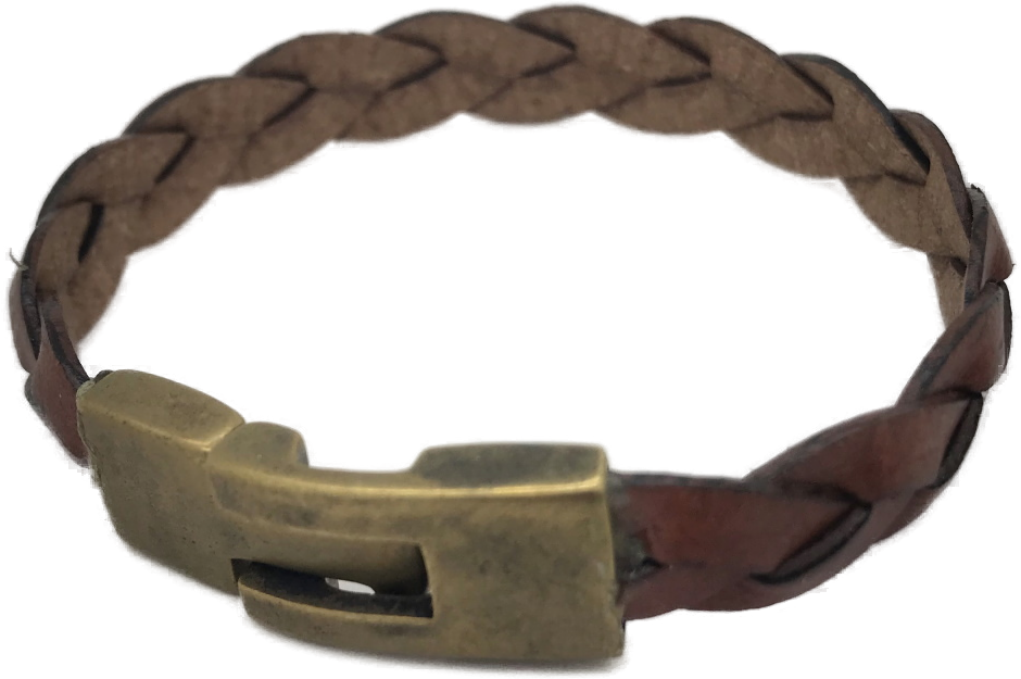 Lederarmband Geflochten 15mm Braun (70040.0)