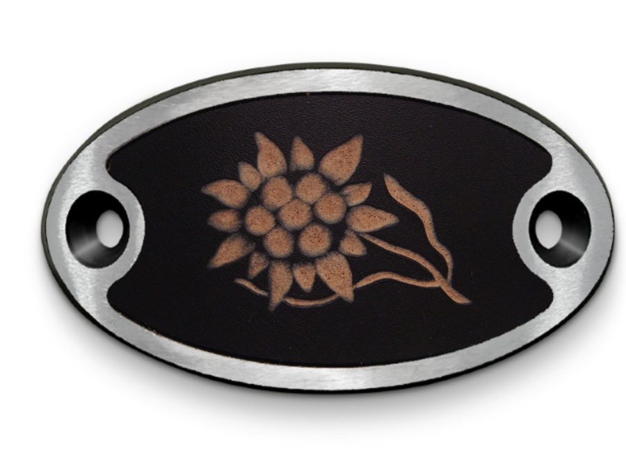 Schnitzschnalle Edelweiss (10900-40.81M.96)