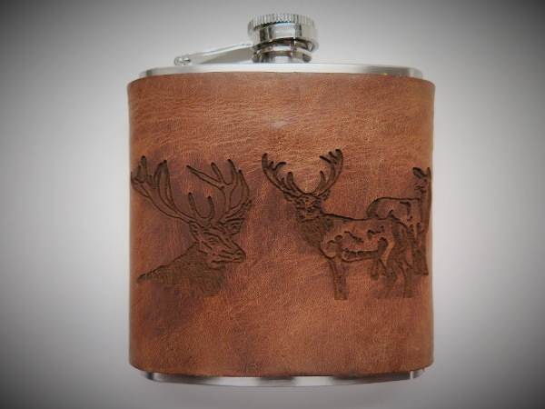 Flachmann Hirsch Rotbraun