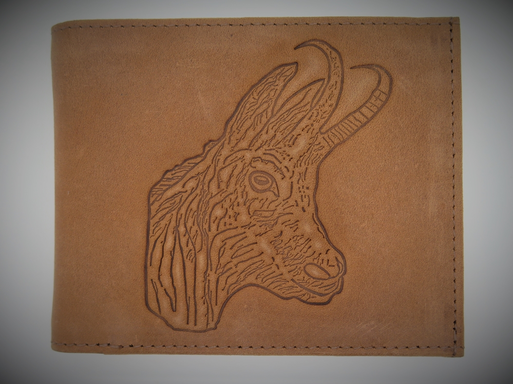 Geldbörse Branding Gemskopf