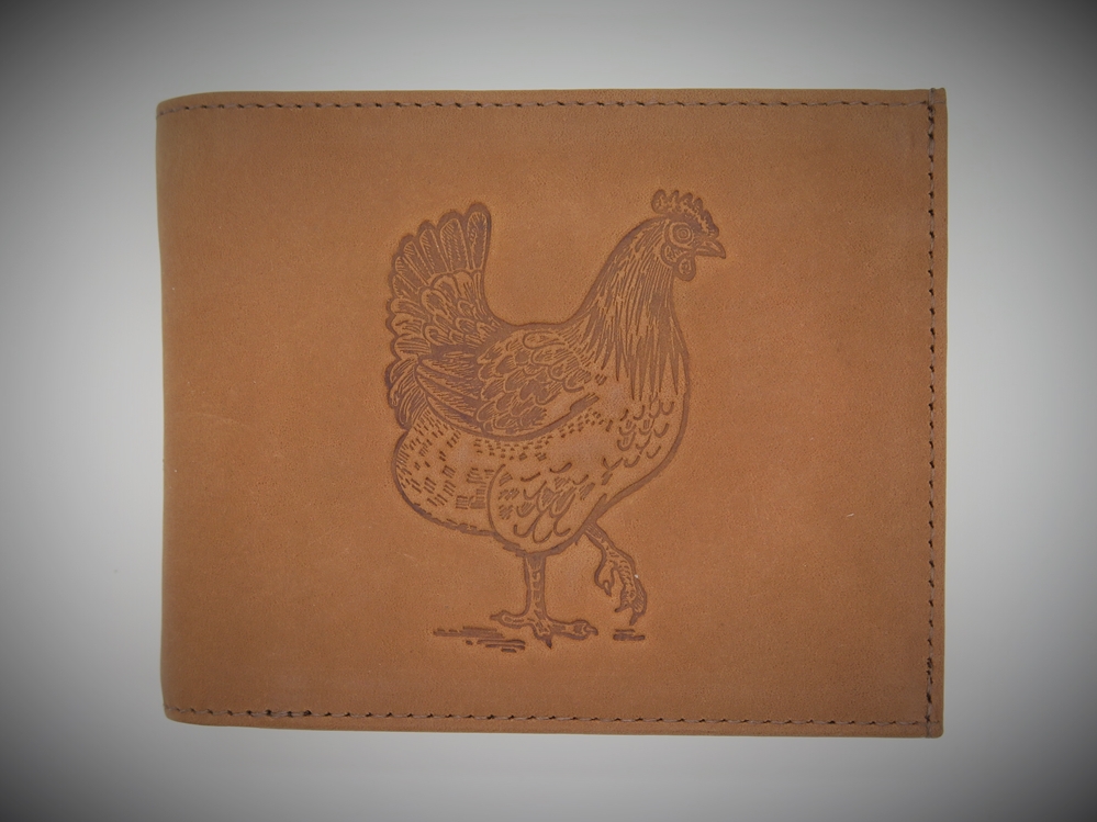 Geldbörse Branding Huhn