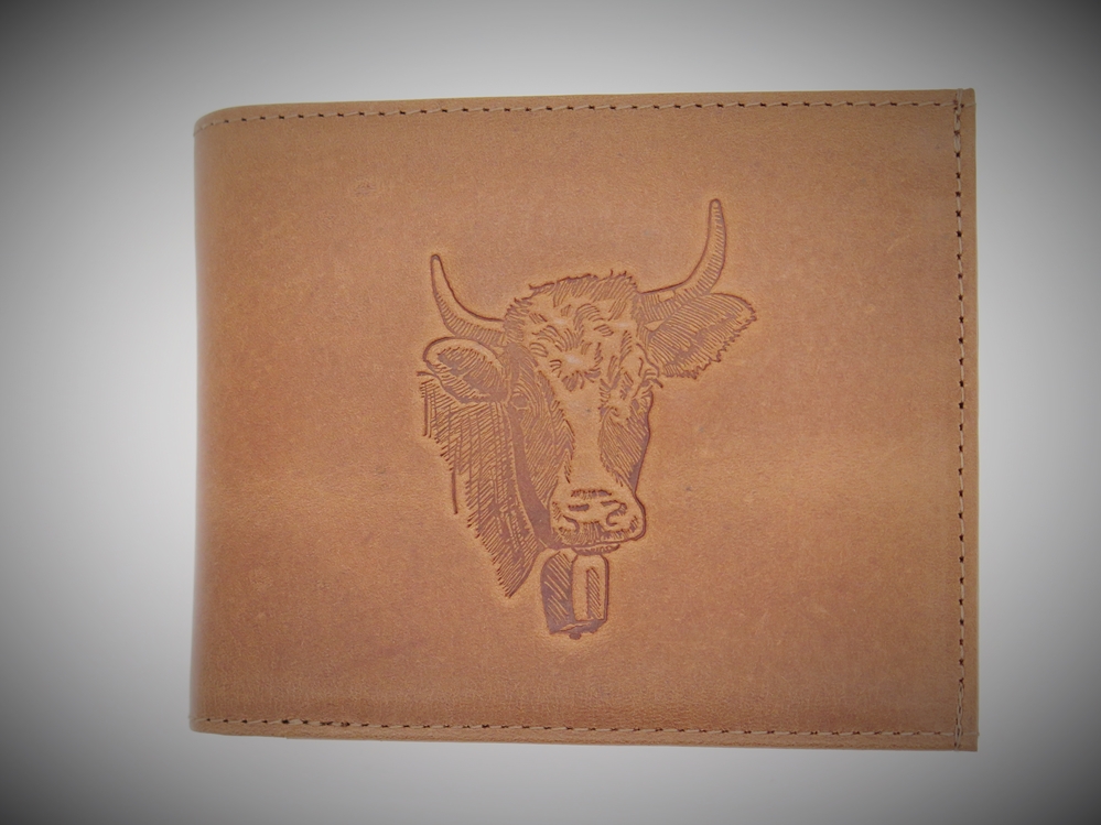 Geldbörse Branding Kuhkopf