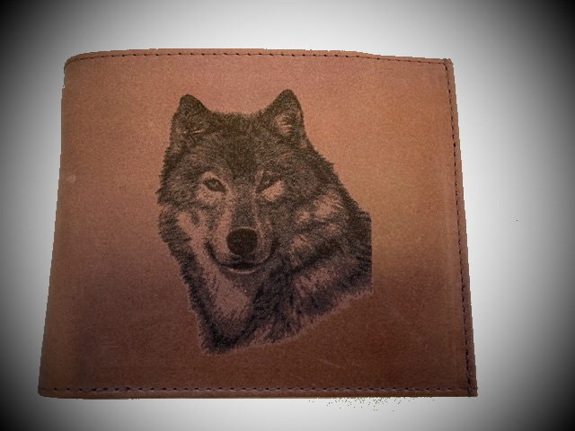 Geldbörse Laser Wolf