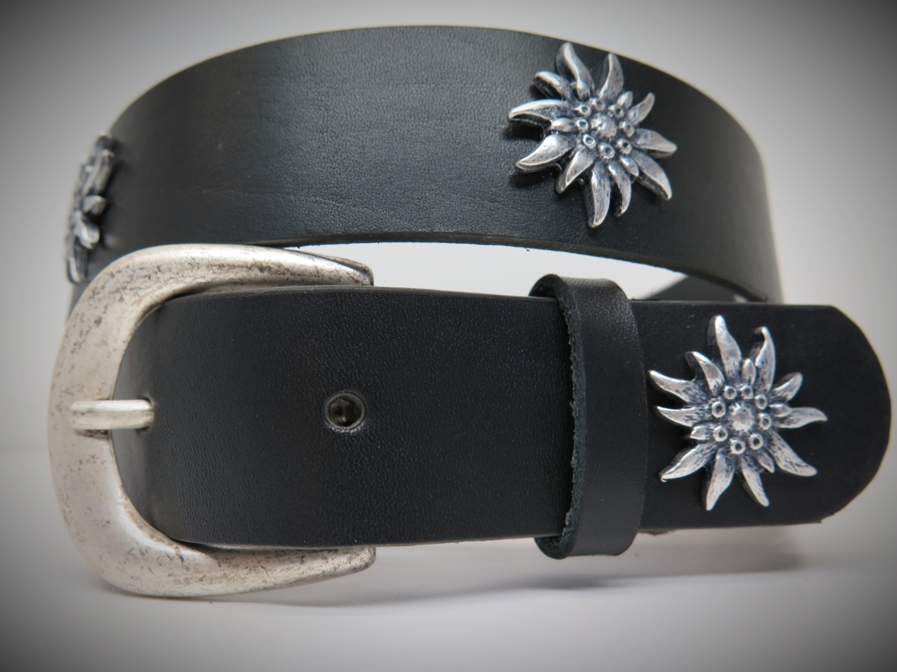 Ledergurt Edelweiss 35mm