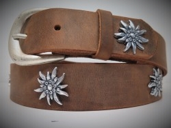 Ledergurt Edelweiss 35mm