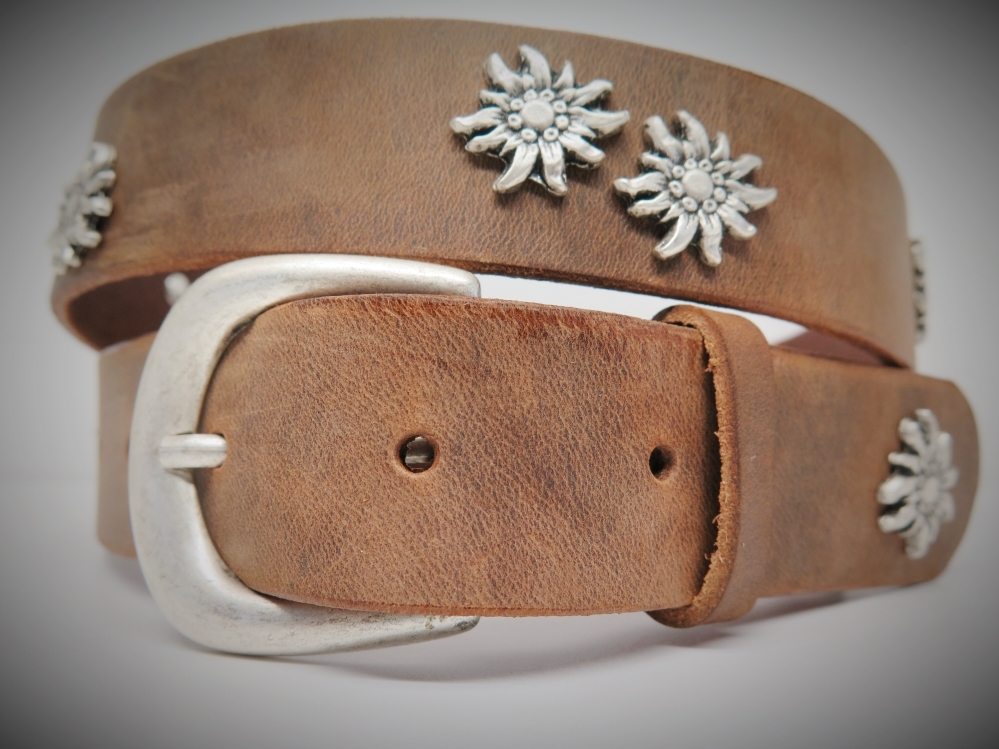 Ledergurt Edelweiss Due 35mm