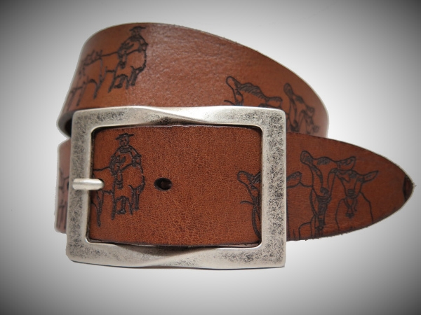 Ledergurt Ziege 40mm Cognac