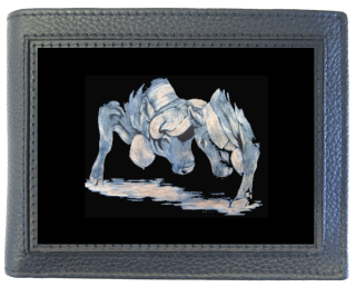 Geldbörse Kuhkampf 2 geschnitzt (19736.500.41)