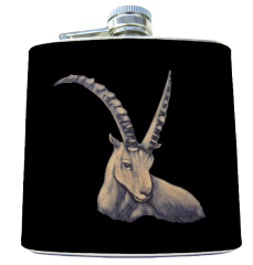 Flachmann Steinbock halb geschnitzt (91050.86)