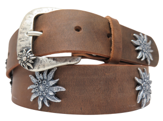 Ledergurt   Edelweiss 40mm  (11097/83-40.)