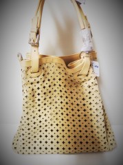 Handtasche Natur mit Lochleder (HLH111)