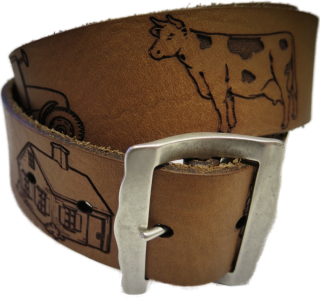 Ledergurt Bauernhof 40mm T-Natur (11440/120-40.42)