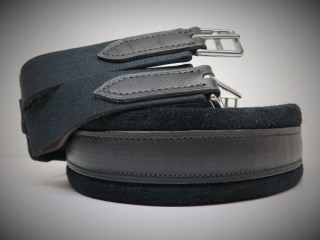 Sattelbauchgurt Velours Schwarz (14235)