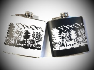 Flachmann Druck Alpen