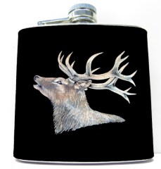 Flachmann Hirsch 2 geschnitzt