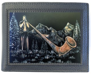 Geldbörse Alphornbläser