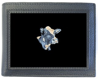 Geldbörse Kuh H geschnitzt