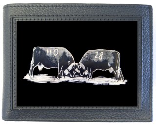 Geldbörse Kuhkampf geschnitzt