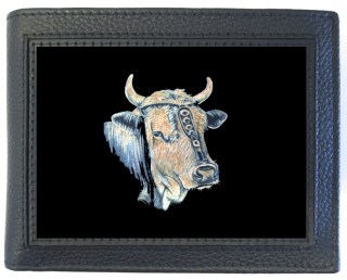 Geldbörse Munikopf geschnitzt