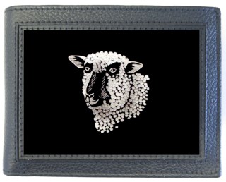 Geldbörse Schaf geschnitzt