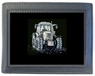 Geldbörse Traktor geschnitzt