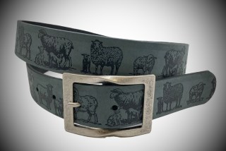Ledergurt Branding Schaf 35+40mm