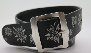 Ledergurt Trach Edelweiss 40mm
