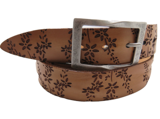 Ledergurt Vergissmeinicht 40mm