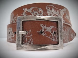 Ledergurt Wild 40mm Cognac