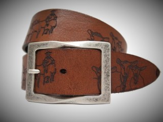 Ledergurt Ziege 40mm Cognac