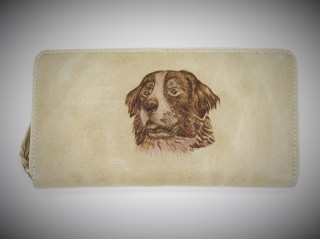 Zipper Hand-Gebrannt Hundekopf